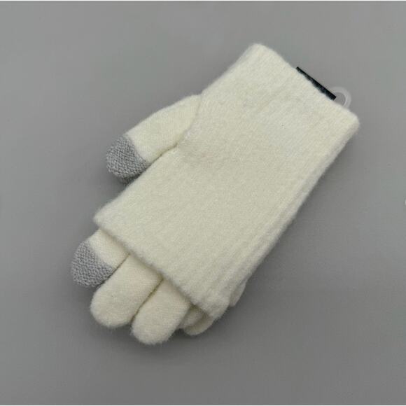 Steve Madden Gloves Womens One Size White EZ Tap Cozy Warm Neutral Essentials - Picture 5 of 6